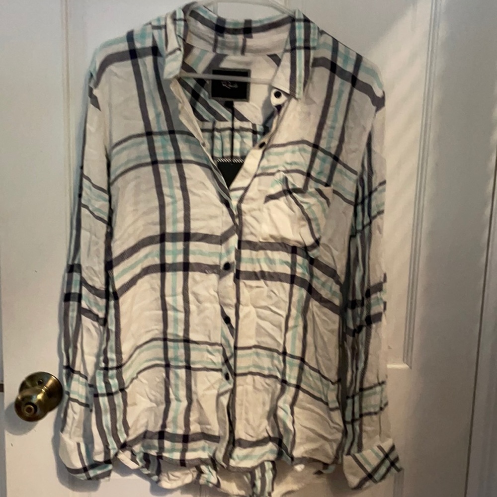 NWOT Rails Long Sleeve Cotton Gauze Button Down Shirt